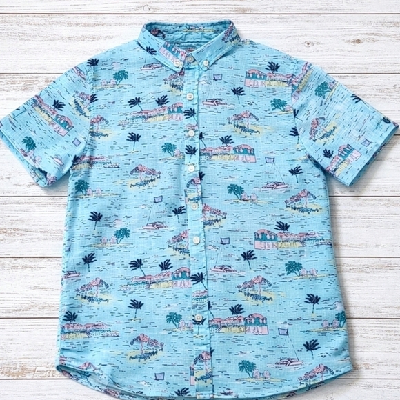 *HOST PICK * Vineyard Vines Boys L Whale Shirt “Whale Island” Coastal Print - Picture 2 of 10
